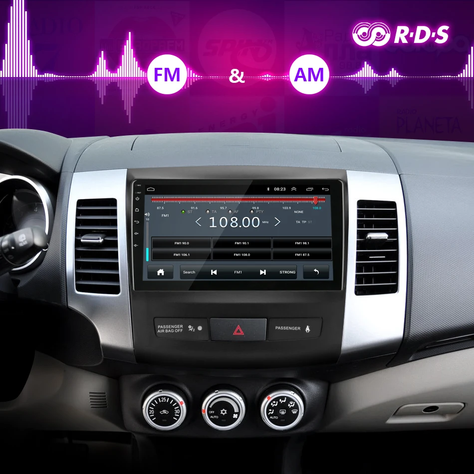 Top 2 Din 2G+32G Android 8.0 Car Radio for Mitsubishi Outlander Xl 2 CW0W 2005-2012 Navigation GPS Coche Players DVD Head Unit RDS 4