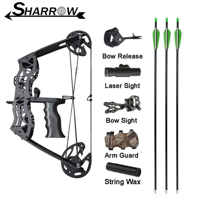 16inch Archery Mini Compound Bow And Arrow Set 35lbs 23inch
