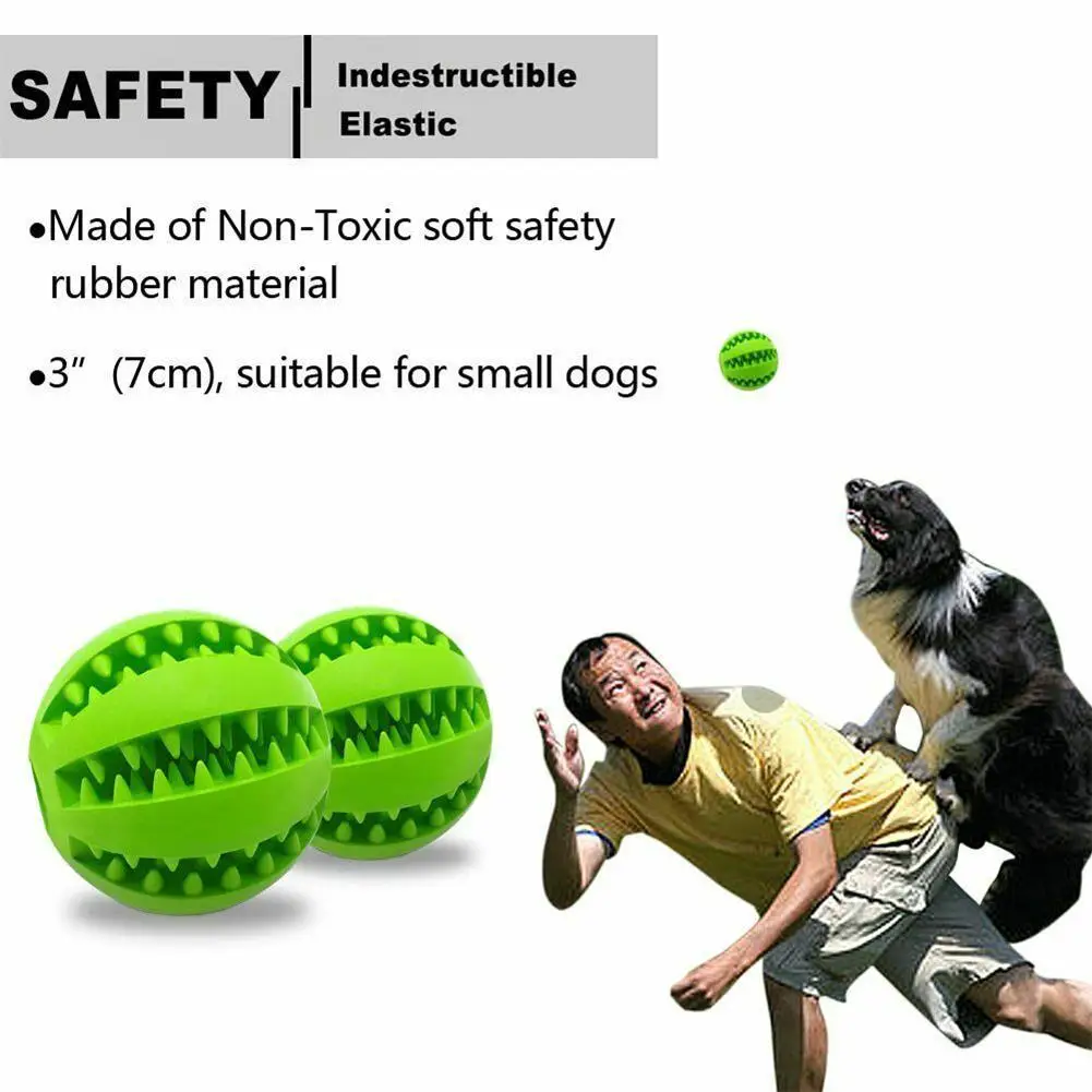Pet Sof Pet игрушки для собак интерактивный эластичный шарик жевательная игрушка для собак зуб чистый шар еды Экстра-жесткий резиновый мяч