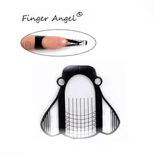 Finger Angel 100/500 шт. Прозрачный черный в форме пчелы гвоздь для дизайна ногтей Советы Расширение наклейки для ногтей руководство для маникюра инструмент# FJH15