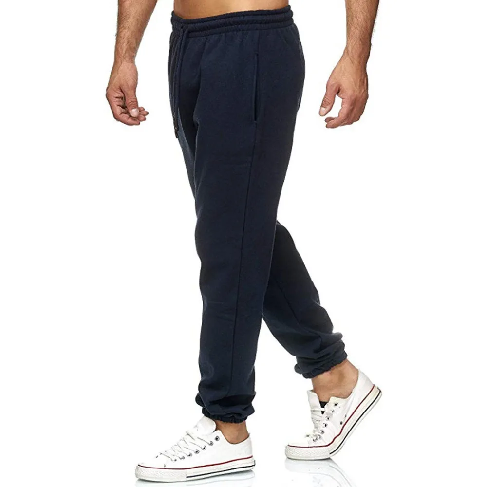 Winter Cotton Sweatpants Long Pants Solid Men Straight Pants Basketball Run Football Jogging Men Fitness Sport Trousers s26