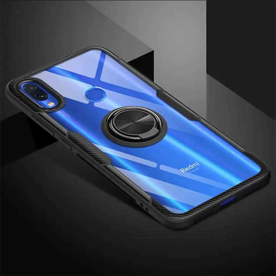 Black Роскошный силиконовый прозрачный чехол для телефона для Xiao mi Red mi Note 7 8 5 Pro K20 противоударный чехол mi 9T 9 SE 8 Lite бампер чехол - Цвет: Black