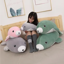  Big size Marine life Sea Lion Doll Cute Seal Plush Toy Baby Sleeping Pillow Kids Stuffed Cartoon Animal Toys Girls Birthday Gift 