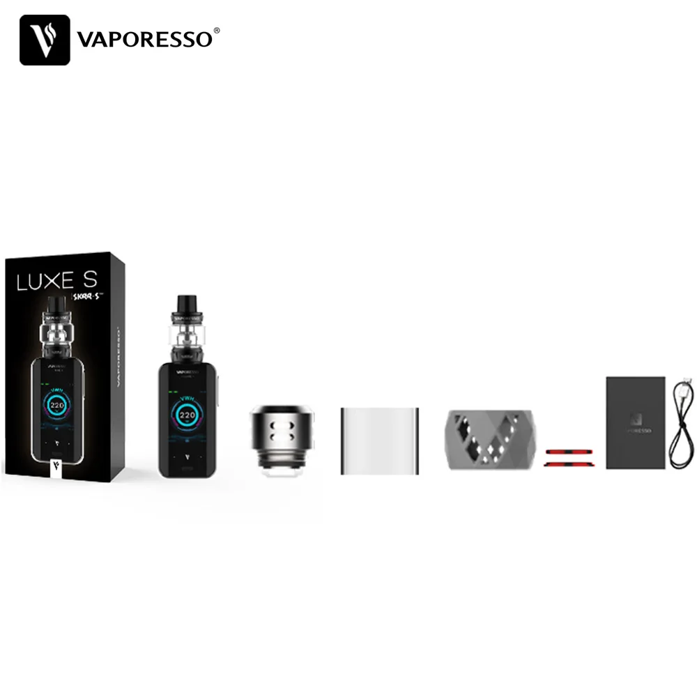 Vaporesso Vape 220 Вт люкс S комплект с SKRR S Tank 8 мл распылитель QF полоса в сеточку катушка ядро пара комплект электронных сигарет