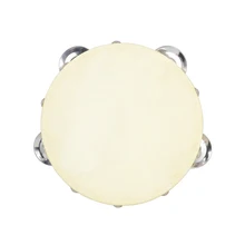 6 дюймов Деревянный Бубен колокольчик ручной барабан овчина барабанная головка двухрядные джинглы ударный инструмент для детей музыкальная игрушка