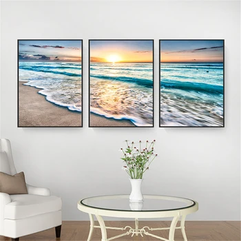 

Sea Landscape Print Paintings Decoration Unframed Gift Ornament Modern