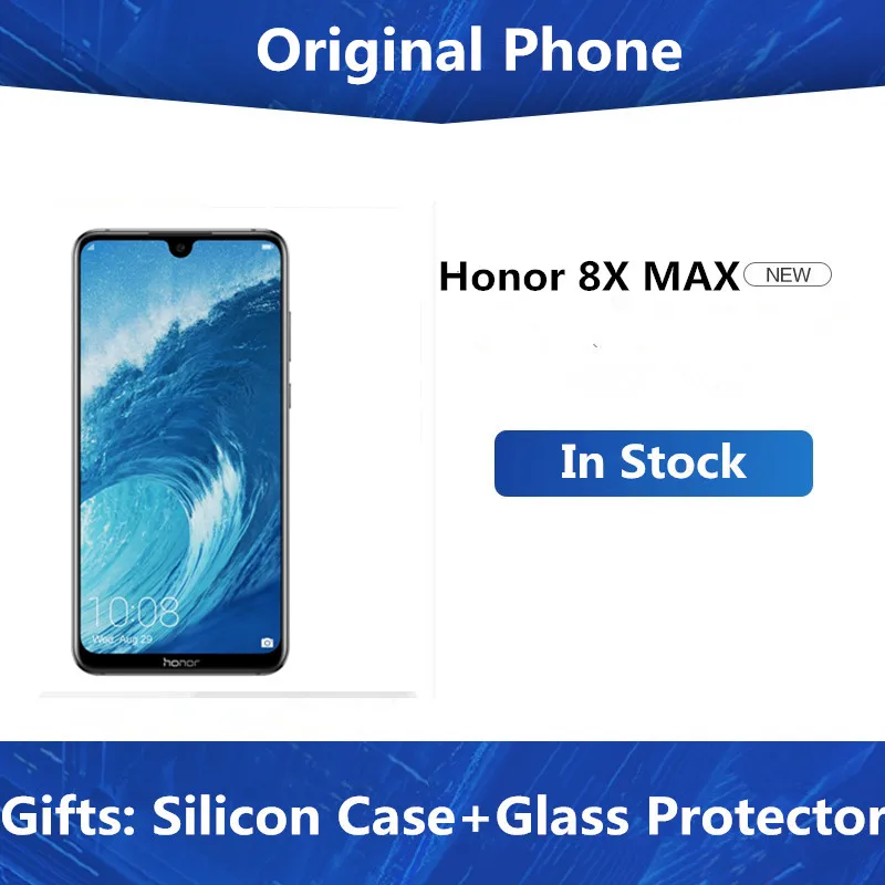 Honor 8X Max 7,12 дюймовый мобильный телефон 4900 мАч батарея Смартфон Android 8,1 16 МП камера Google Play несколько языков