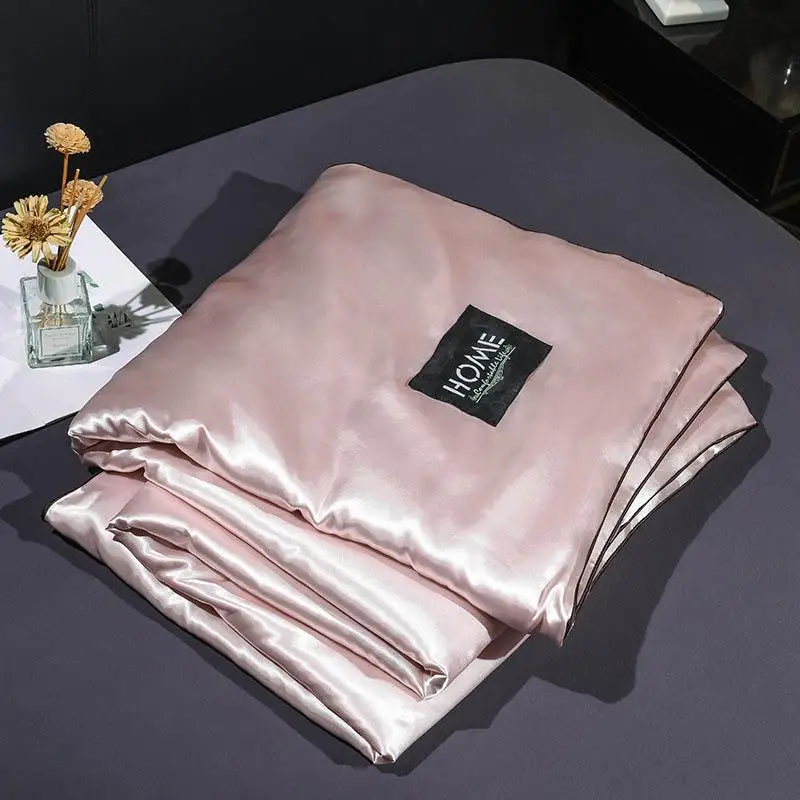 26 летнее моющееся шелковое одеяло однотонное розовое красное белое серое для