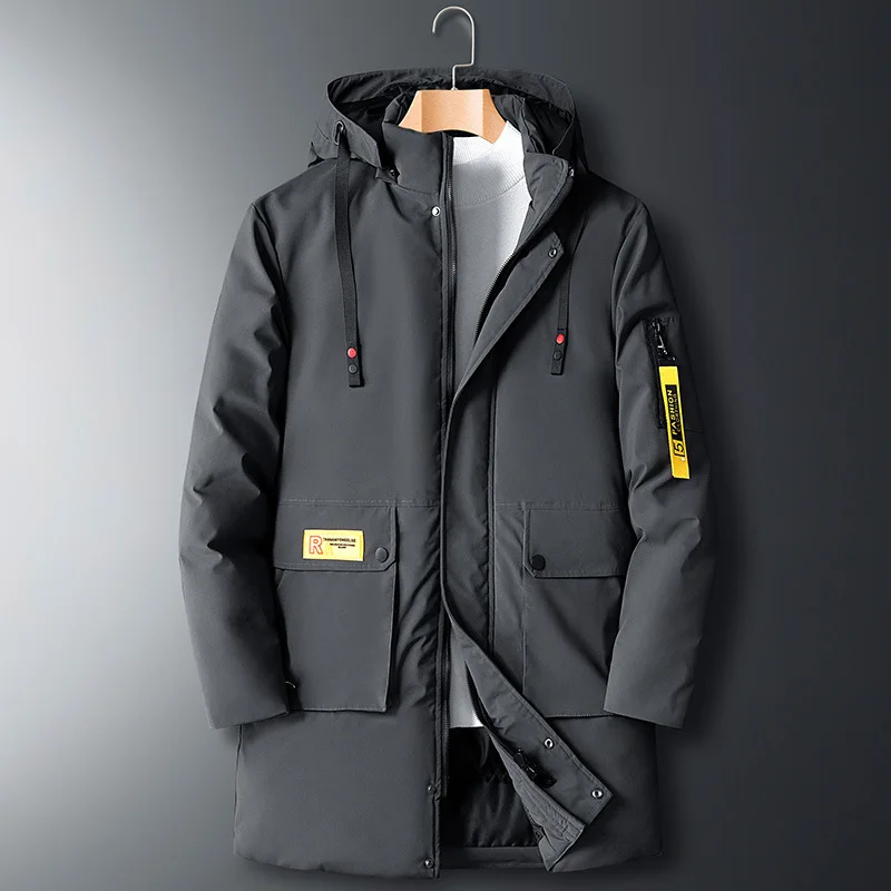 Мужская Зимняя Толстая хлопковая куртка-пуховик 8XL с капюшоном, длинная водонепроницаемая верхняя одежда, мужская парка, Канадское теплое хлопковое пальто