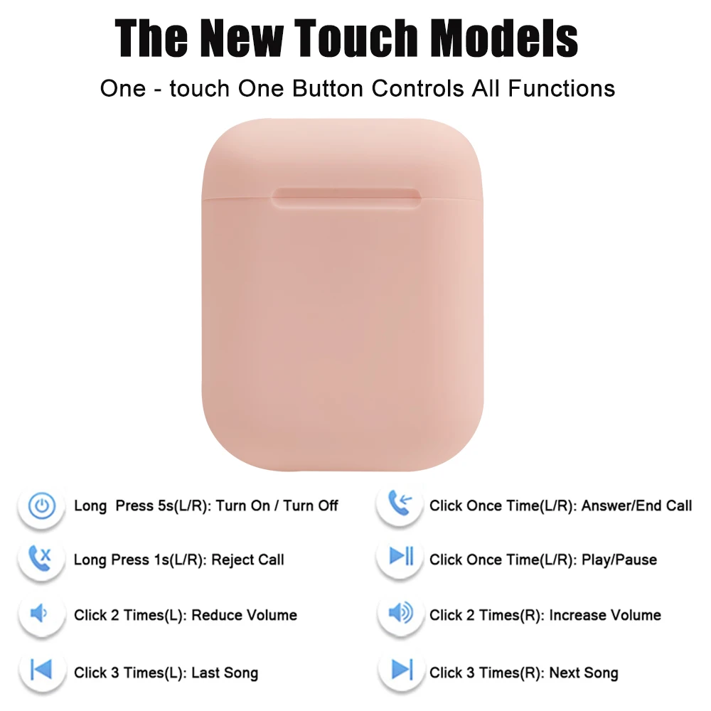 I12 tws Macaron беспроводные наушники Bluetooth 5 0 игровая гарнитура оригинальные сенсорные