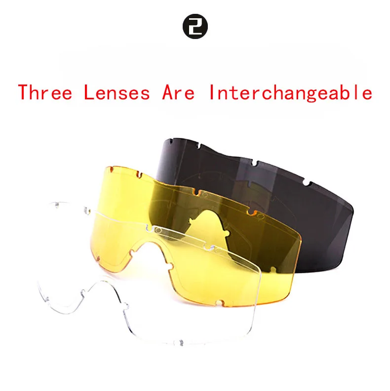 Army fan anti-impact bulletproof glasses windproof dustproof and fogproof ES goggles three-color selection tactical goggles