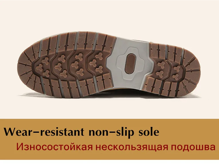 Winter With Fur Snow Boots For Men Sneakers Male Shoes Adult Casual Quality Waterproof Ankle-30 degree Celsius Warm Boots