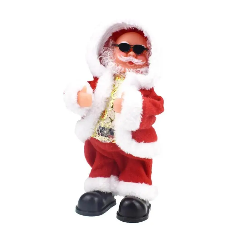 Кукла Санта-Клаус, олень, сани, электрическая игрушка с музыкой, рождественский подарок для детей, креативный Санта-Клаус, олень, игрушка, кукла, домашний Рождественский Декор - Цвет: D
