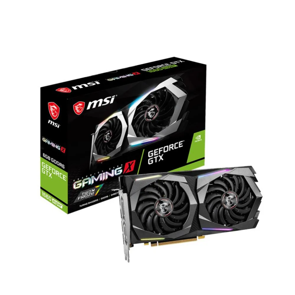 Graphics Cards MSI GTX 1660 SUPER GAMING X board accelerator game video card adapter controller 6 GB GDDR6 Dual Slot Fansink 7680x4320 NVIDIA GeForce