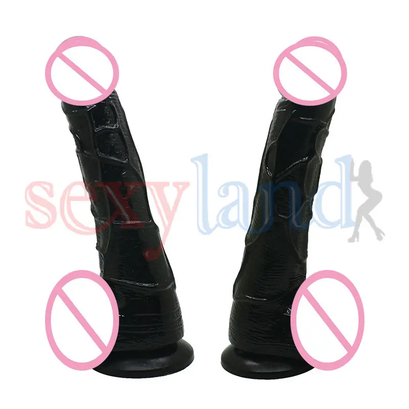 7 дюйма реалистичные Черные Водонепроницаемые сильные фаллоимитаторы с