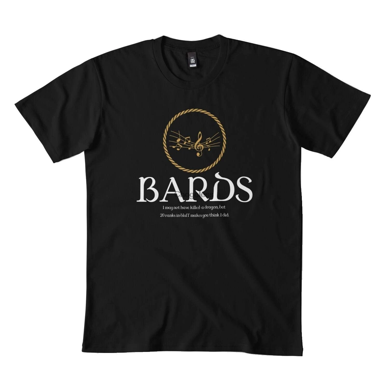 Черная облегающая футболка Bard Bards Tablet op RPG Addict |