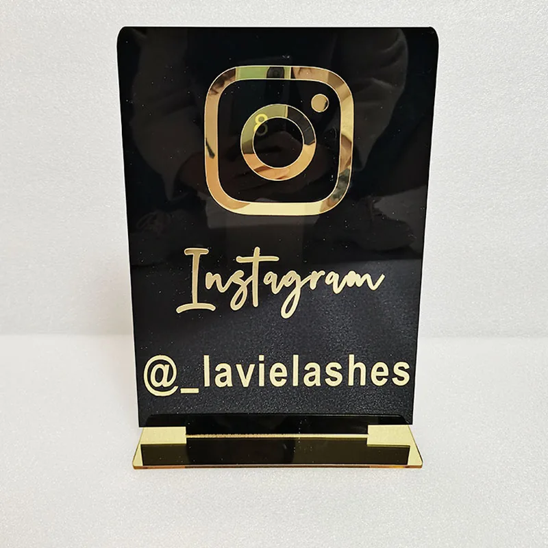 Пользовательский Настольный знак Instagram персонализированный зеркальный