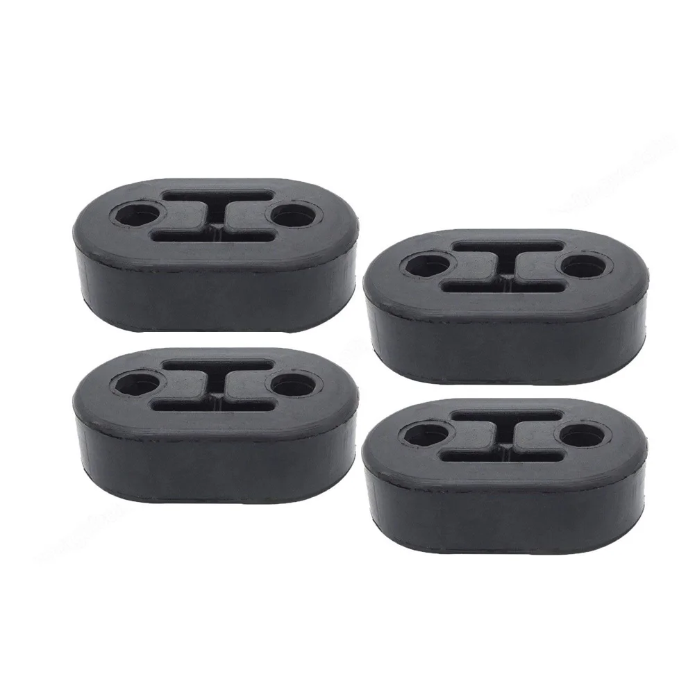 

4 Pcs Exhaust Pipe Hanger Insulator 4 Holes Universal Car Rubber Tail Muffler Bracket Mount Automobiles Accessories