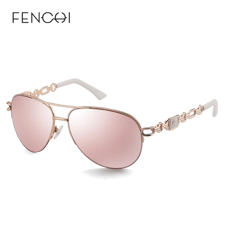 FENCHI Women Sunglasses DesignerTrendy Brand Vintage Pink Mirror Sun Glasses Ladies Cat Eye Eyewear Oculos Feminino De Sol ladies sunglasses Sunglasses