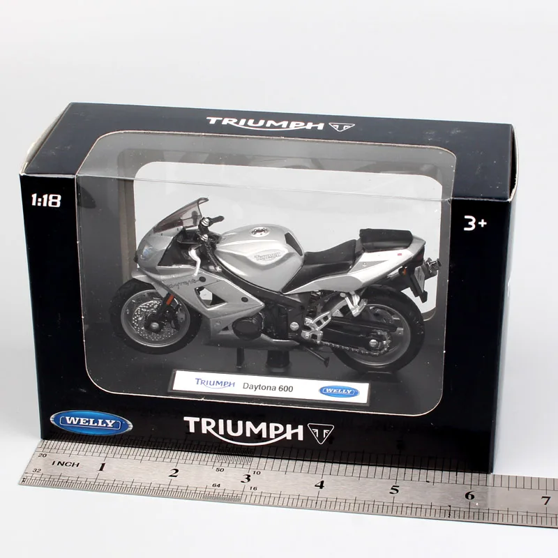 1:18 Масштаб Мини Welly Triumph Daytona 600 мото rcycle Diecasts& Toy Vehicles велосипед мото модель цикл игрушка миниатюрная для коллекции