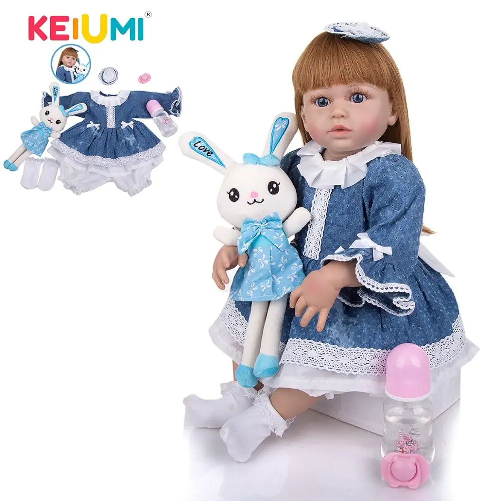 KEIUMI Новинка 23 дюйма силиконовая кукла Новорожденный ребенок реалистичный малыш
