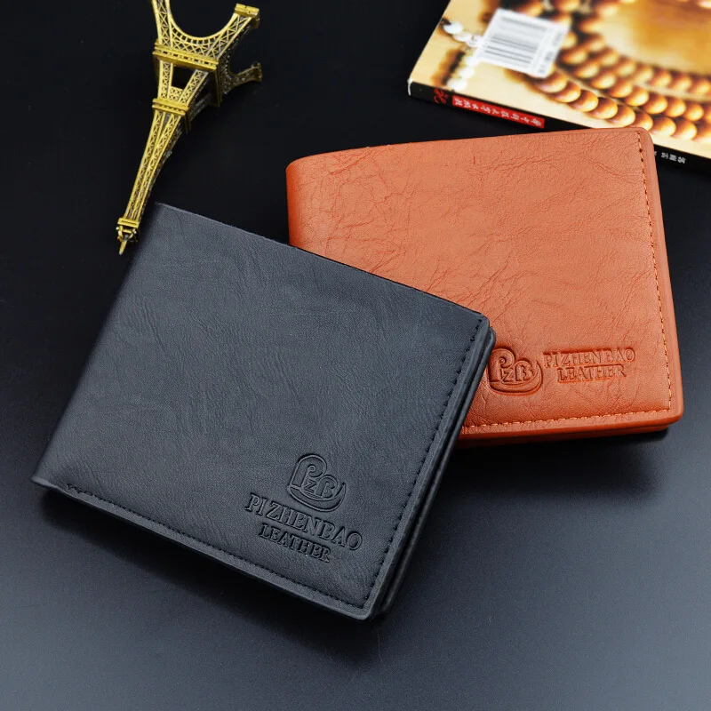 

Manufacturers Wholesale Hot Selling PU Leather Wandering Peddler Stall Supply of Goods MEN'S Wallet Taobao Hot Selling Fire Wall