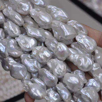 

16-17mm Large Natural White Freshwater Baroque Pearl Beads For Jewelry Making DIY Bracelet Necklace