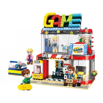 

Enlighten Colorful Greg's Restaurant Game Room Store Car Building Blocks Sets Bricks Toys Compatible City Gifts for Boys Girls