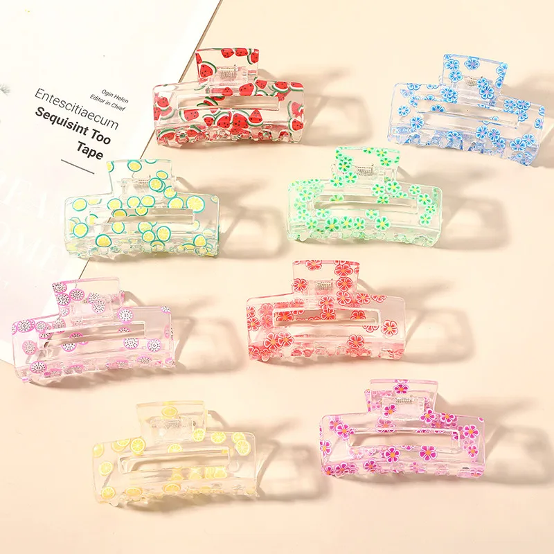 flapper headband High-end Fruit Plate Hair Claw Fashion Hair Accessories Women Back Head Small Hairpin Cute Colorful Shark Clips Headwear New small hair clips