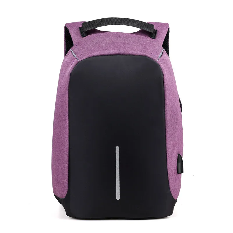 purple backpack Брендовый рюкзак, Противоугонный рюкзак, сумка, 15,6 дюймов, ноутбук, Mochila, мужской водонепроницаемый рюкзак, школьный рюкзак - Цвет: purple backpack