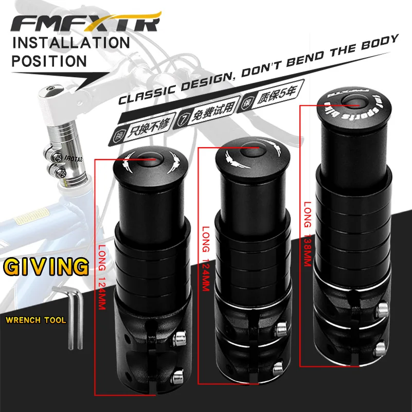 

Bicycle Handlebar Extender Bike 28.6mm Fork Stem Increased Control Extend Bike Handlebar Rise Up Extension Bike Parts Accessorie