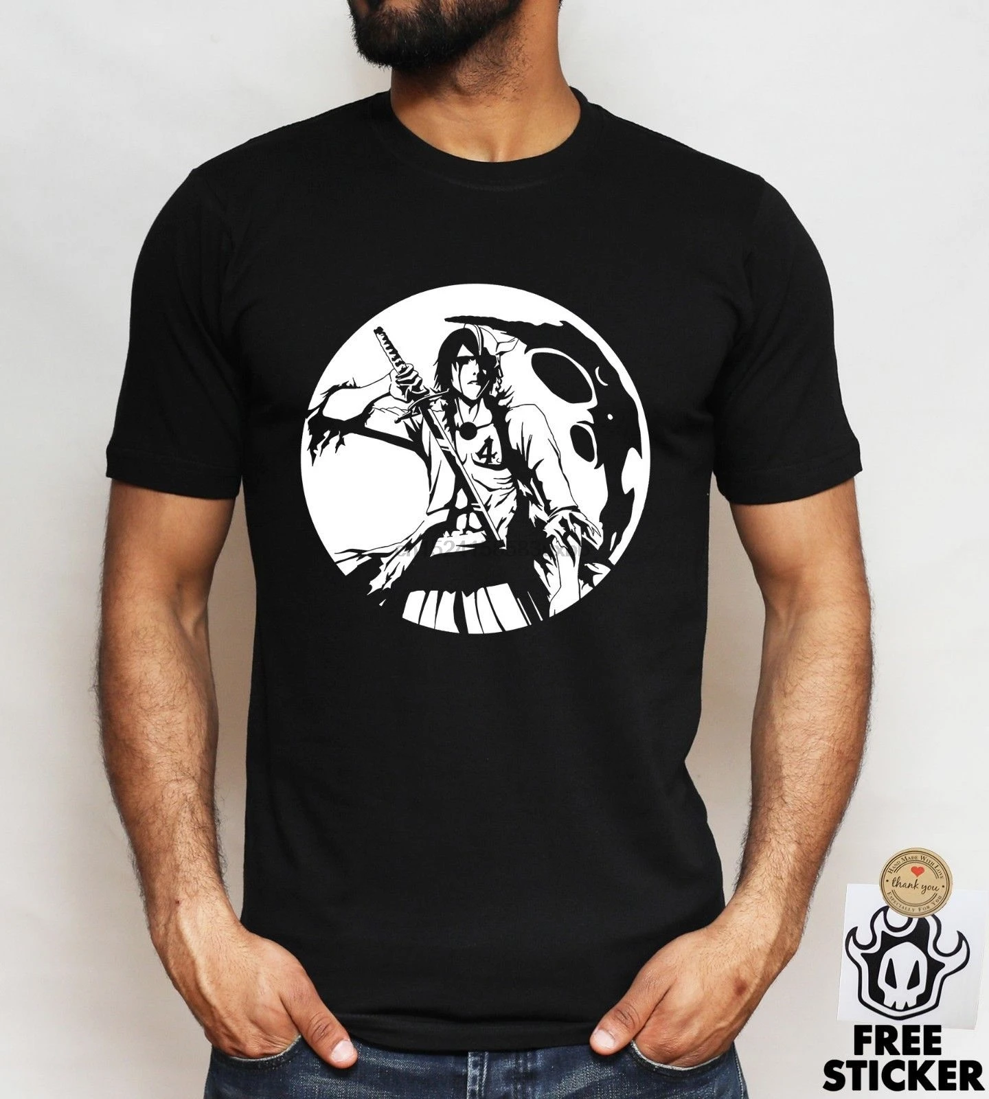 Bleach T shirt Ulquiorra Cifer Espada Vs Hollow Ichigo full Moon cool