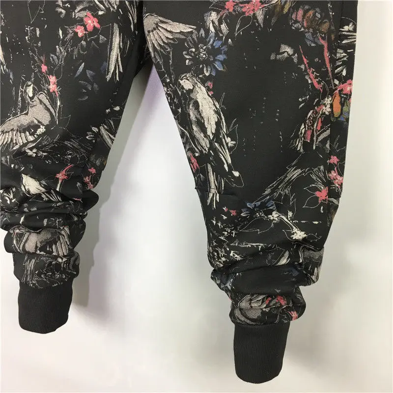 Idopy Модные мужские шаровары джоггеры с принтом манжетами на лодыжке эластичным