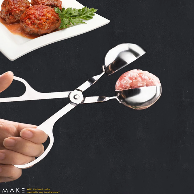 Stainless Steel Meatball Apparatus Maker Clip Fish Ball Rice Ball Making Mold Form Tool Kitchen Accessories Meat Baller Utensil meat ball maker