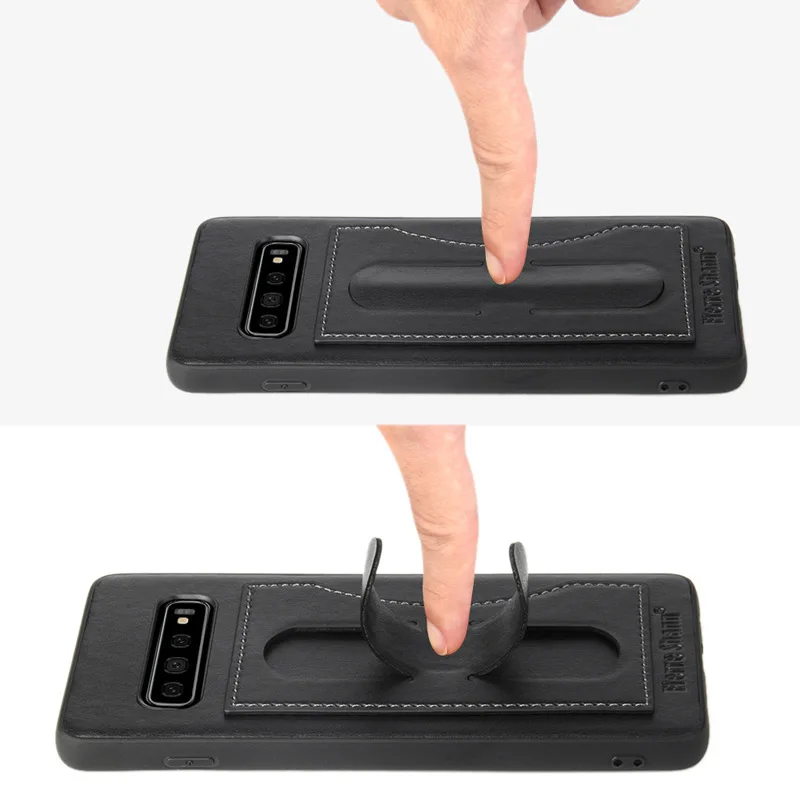 Удобный чехол-подставка для телефона samsung Galaxy S10 Note 9 8 S9 S8 Note10 Plus S10 E Кожаный противоударный чехол-накладка