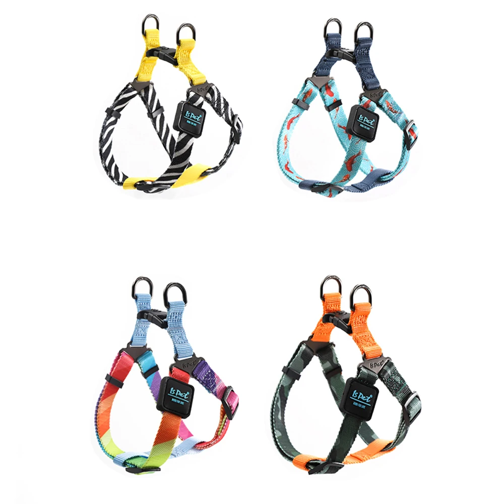 Pet Dog Harness Adjustment Colorful Four Sizes Easy Control Handle for