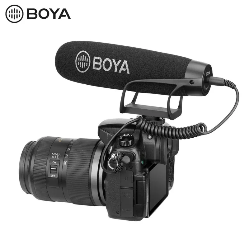 Микрофон BOYA для камер Canon Nikon Sony DSLR видеокамеры интервью с микрофоном
