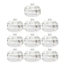 Pro 10 шт прозрачный хрусталь, стеклянная посуда для ногтей художественные инструменты акриловый УФ гель лак для ногтей оборудование для дизайна ногтей Мини Чаша чашки для инструменты для ногтей сделай сам
