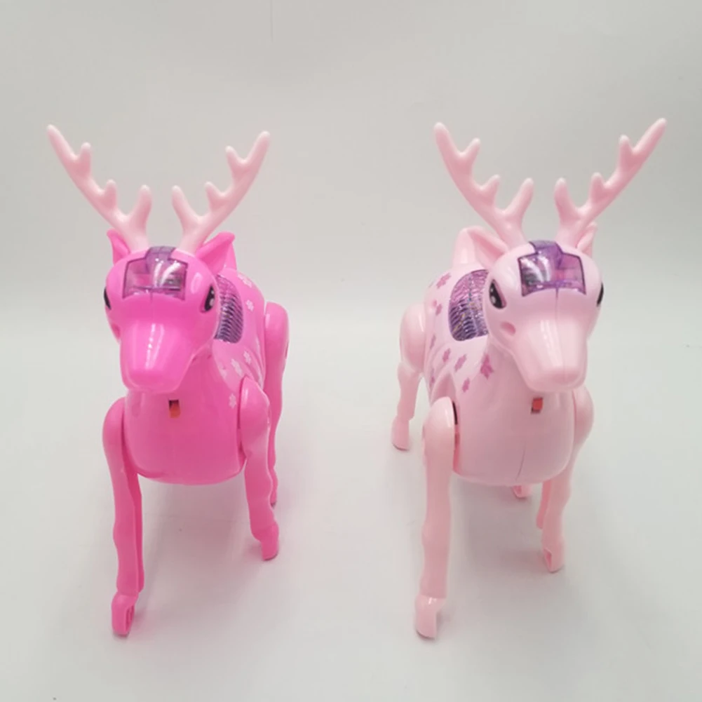 Игушки juguetes детские светящиеся электрические игрушки ходьба музыкальный светодиодный Sika олень животное игрушка с поводком Интерактивная детская игрушка с музыкой Li
