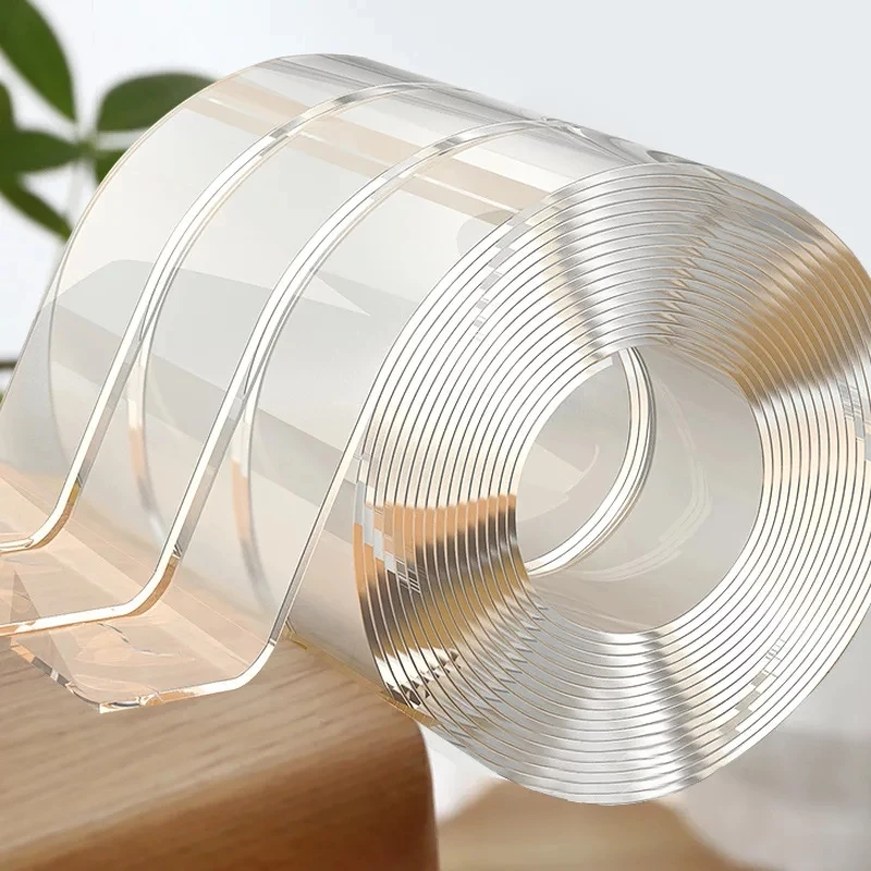 1/3/5M Tracsless Nano Tape Double Sided Transparent No Trace Reusable Waterproof Adhesive Cleanable Home gekkotape | Обустройство