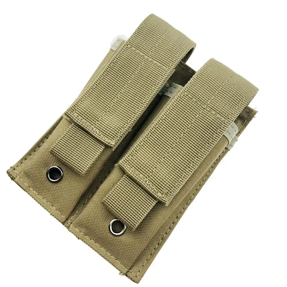2x тактический охотничий Molle ремень двойной 9 мм 45 Пистолет подсумок маг сумка - Цвет: sand