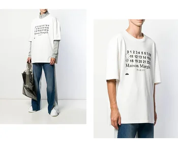 

2020 Early Spring Cool Mosaic Digital White T-shirt for Men and Women Loose Oversize