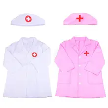 1 комплект, Детская медицинская одежда, игрушки, костюм для ролевых игр, комбинезон для доктора, белое платье, униформа медсестры, обучающая игрушка «Доктор», подарок для детей