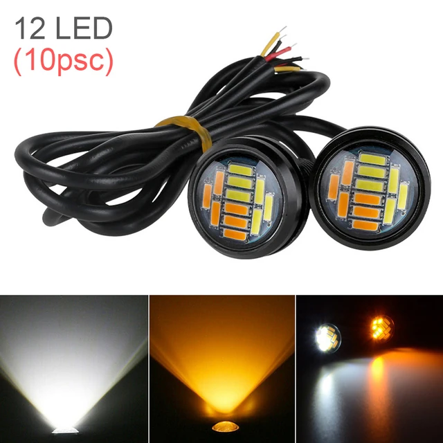 Acquista Luce di retromarcia a LED Lampada fendinebbia per moto DRL Luce di  marcia diurna 2 pezzi Lampada di coda per auto Eagle Eye