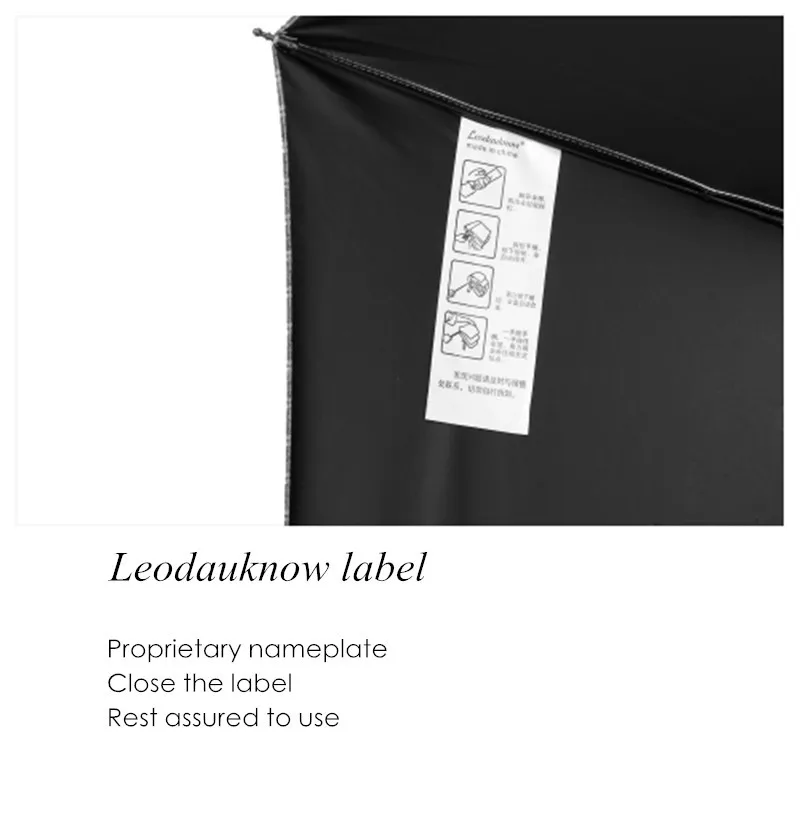 Leodauknow three folding striped style of bamboo handle fully automatic high quality men's and women's sunny and rainy umbrella