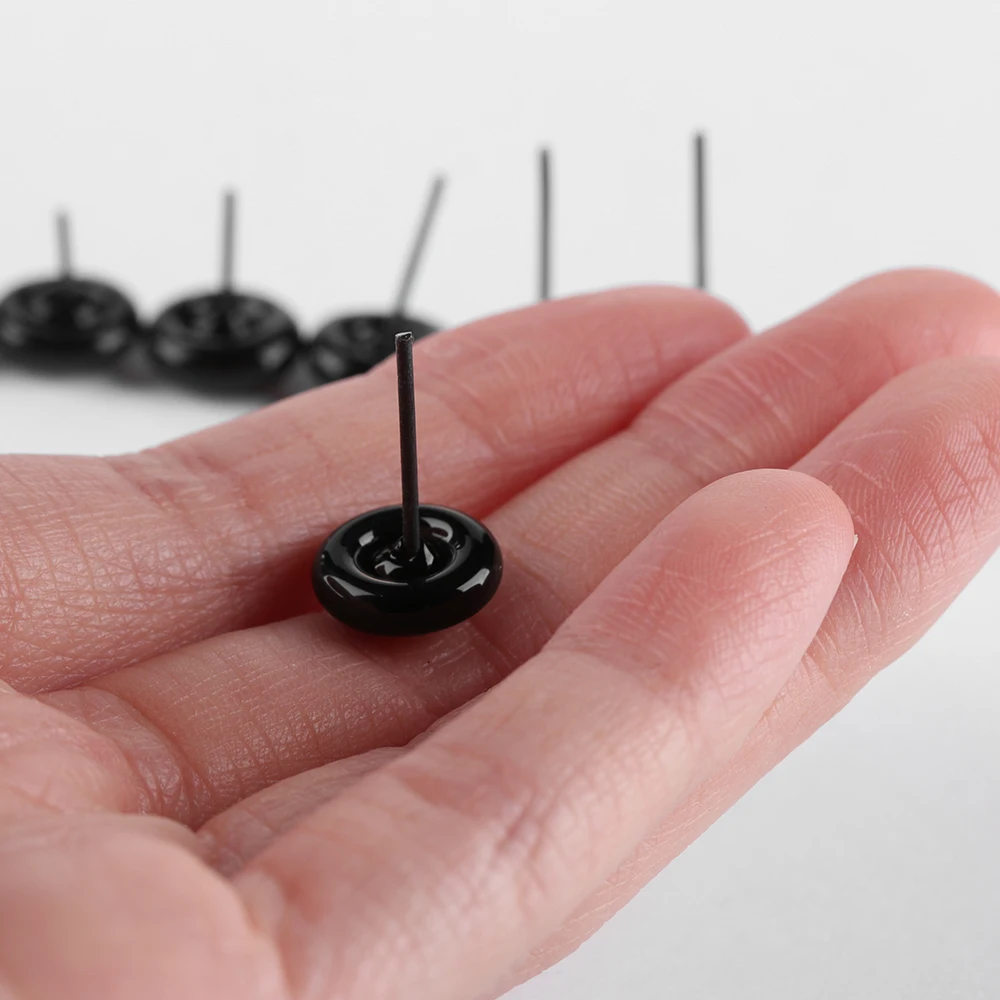 100Pcs Black Eyes Dolls Glass Eyes 3/5/7 mm Needle Felting Teddy Bears Plush Eyes Safety Eye Doll Puppet Toys Accessories 5
