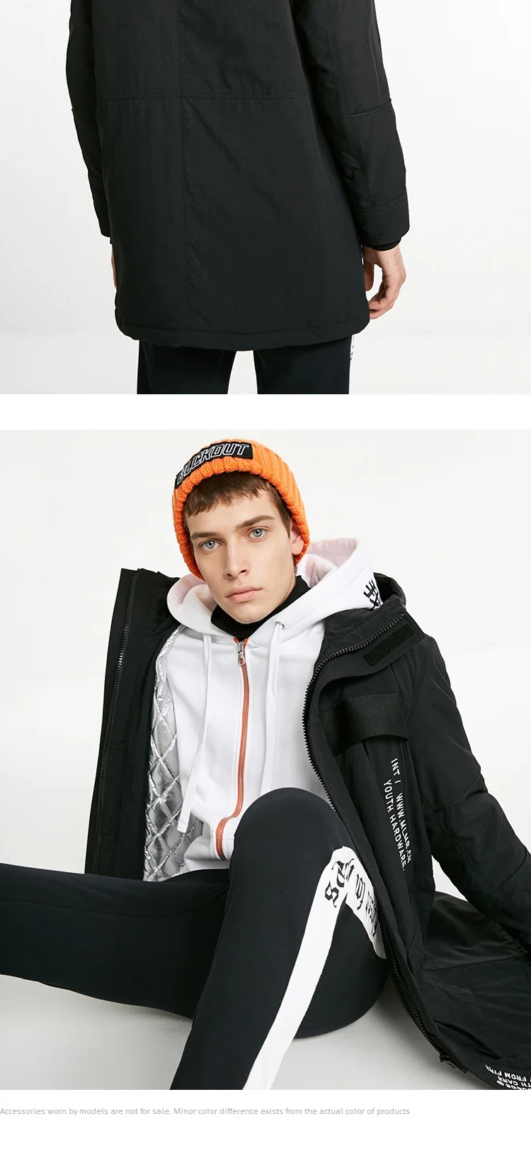 JackJones Мужская зимняя парка средней длины пальто теплые стеганые куртки пальто мужская одежда 218409512