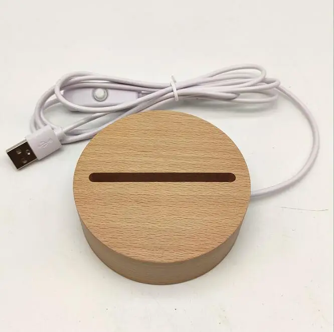 Светодиодная подсветка из твердого дерева современный ночсветильник с USB