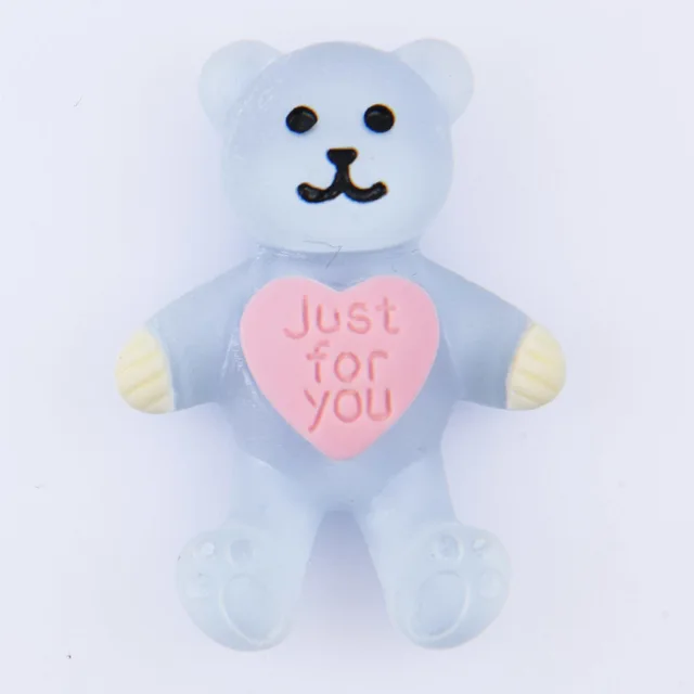 Hot Sale 1 Pcs Cartoon Bear Croc Shoe Charms Colorful Smile Face Baby Bear Clog Shoes Decorations Kid's Wristband Accessories r9594