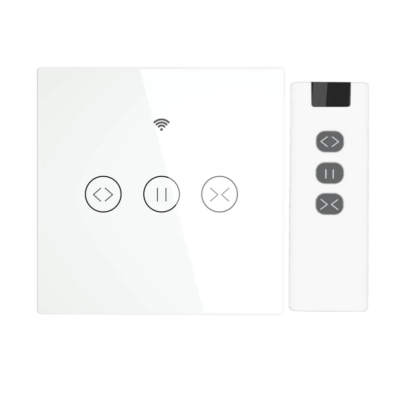 Белый RF WiFi Smart Touch Curtain Blinds Roller Shutter Switch Tuya Smart Life APP Remote Control work with Alexa Echo Google Home - Цвет: Белый